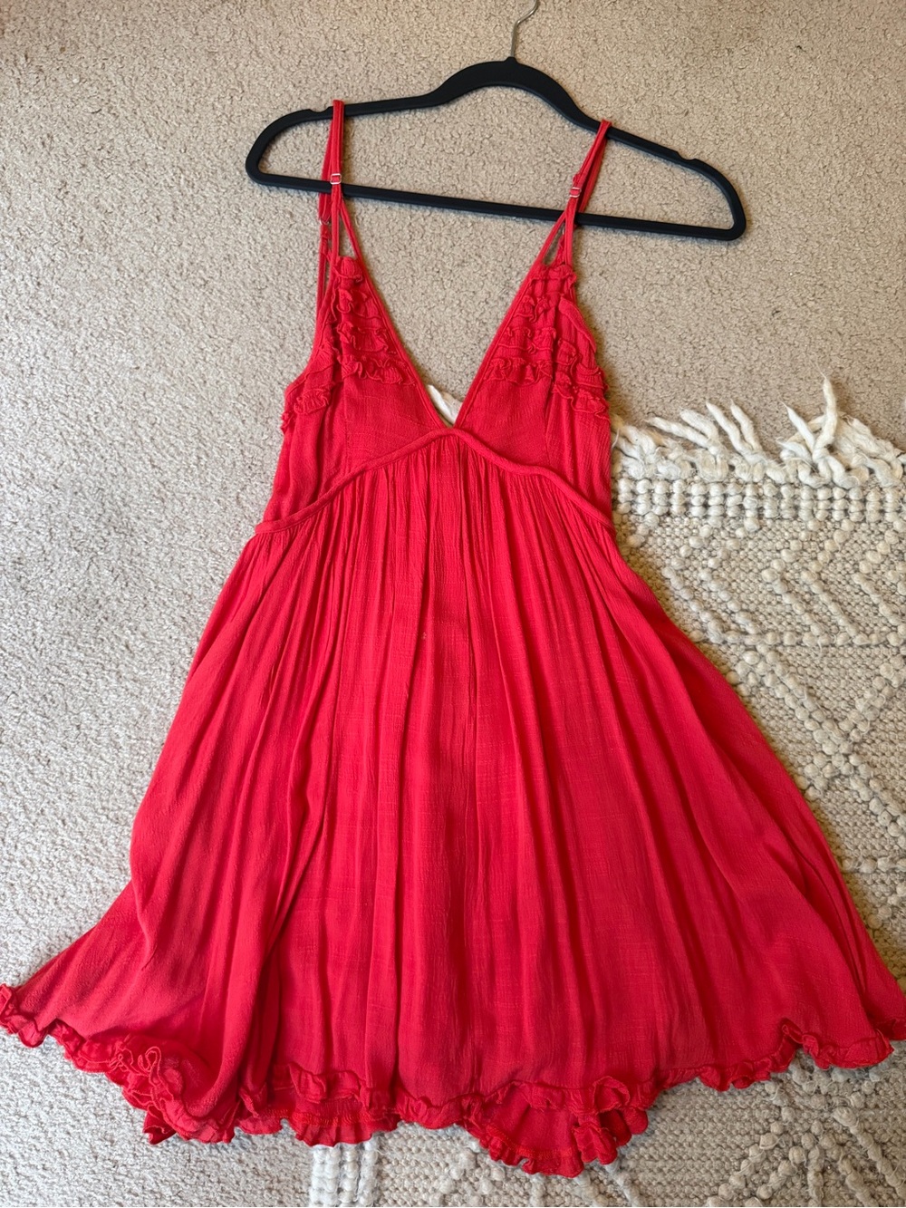 Angel Biba Red Mini Ruffle Dress